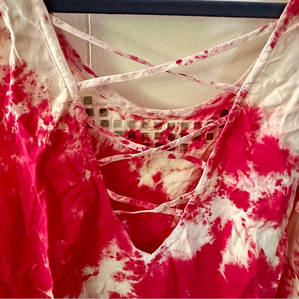 NWT New Forever 21 Studded Tie Dye Open Back Top Large L - Picture 4 of 5
